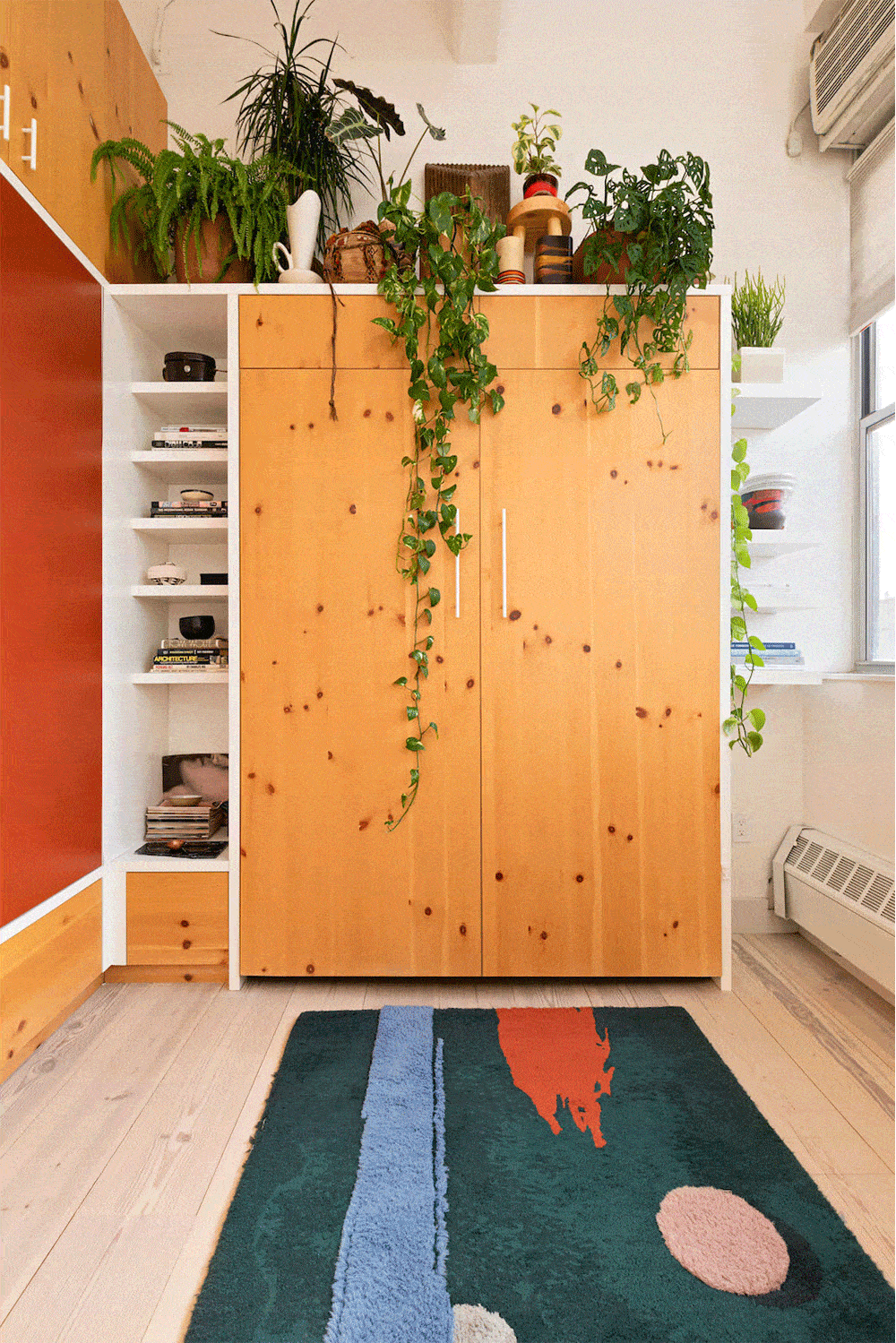 renovation materials of laminate panel and Murphy bed