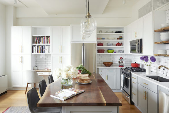 Walnut live end countertop