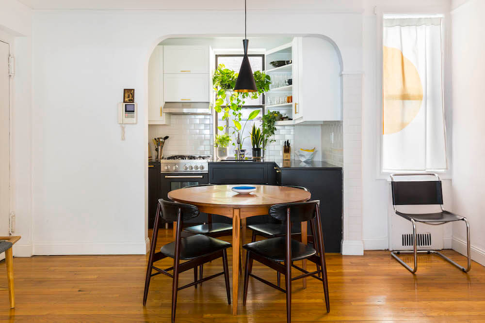 Dining area right outside of kitchen