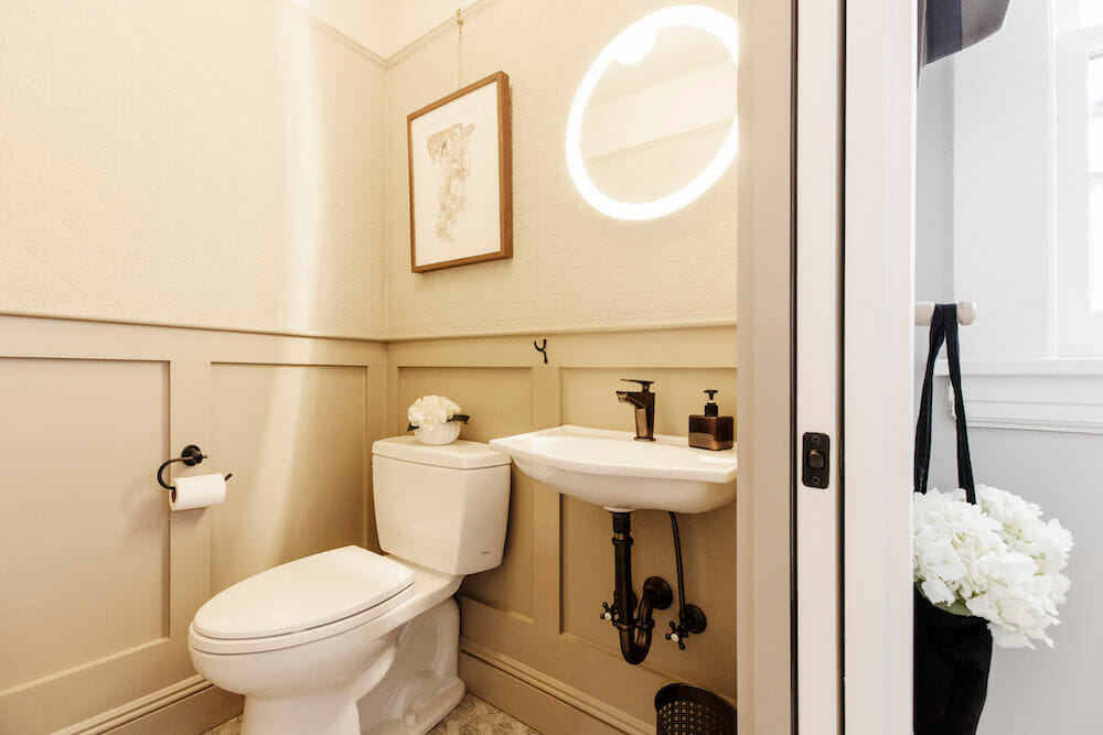 wainscot bathroom