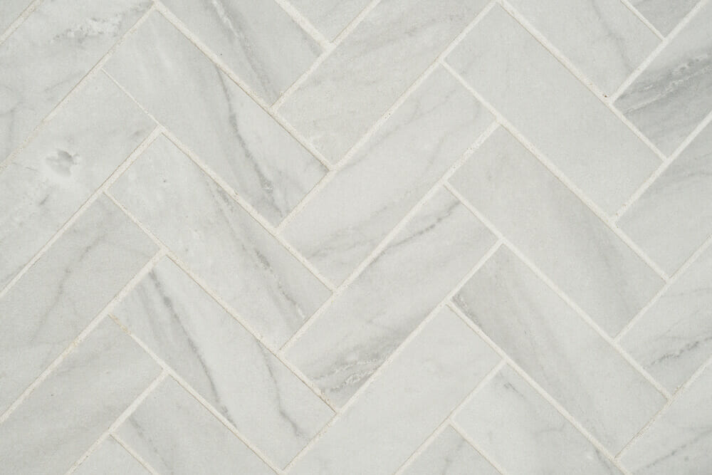 herringbone bathroom tile