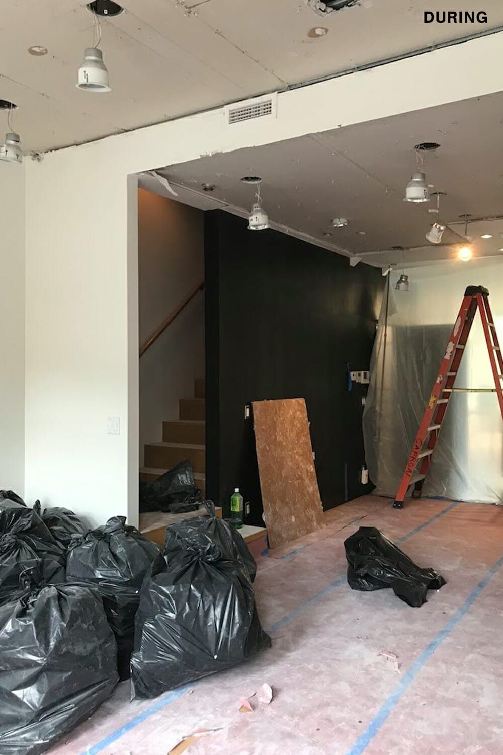 Brownstone during renovation