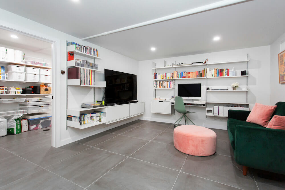 After picture of basement remodel