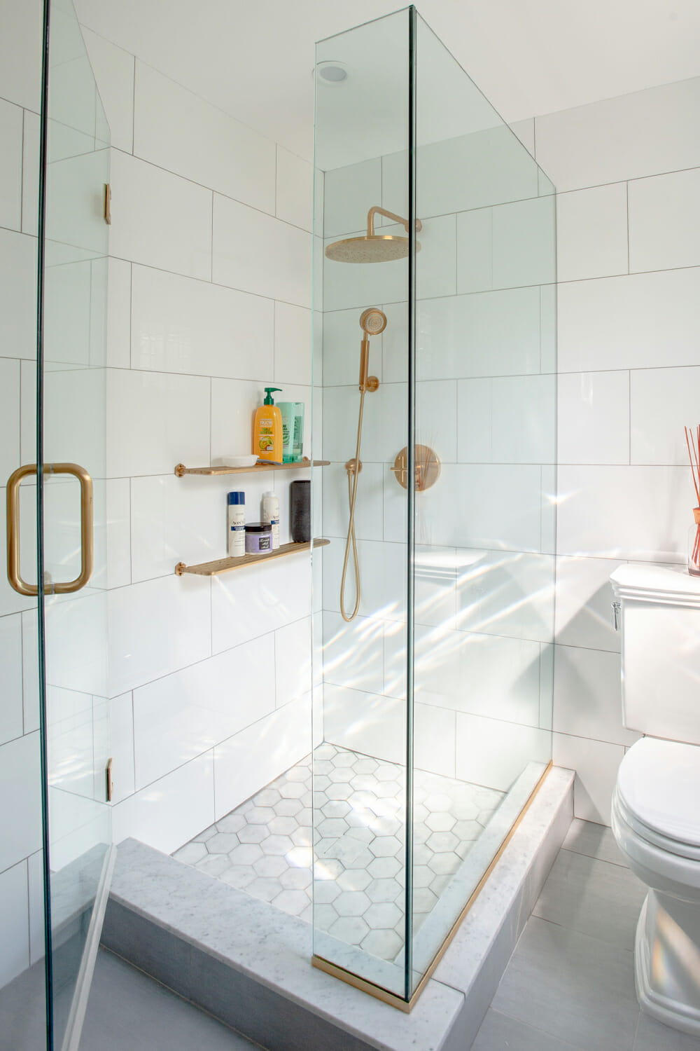 glass enclosed shower