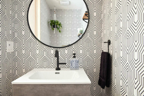 powder room wallpaper