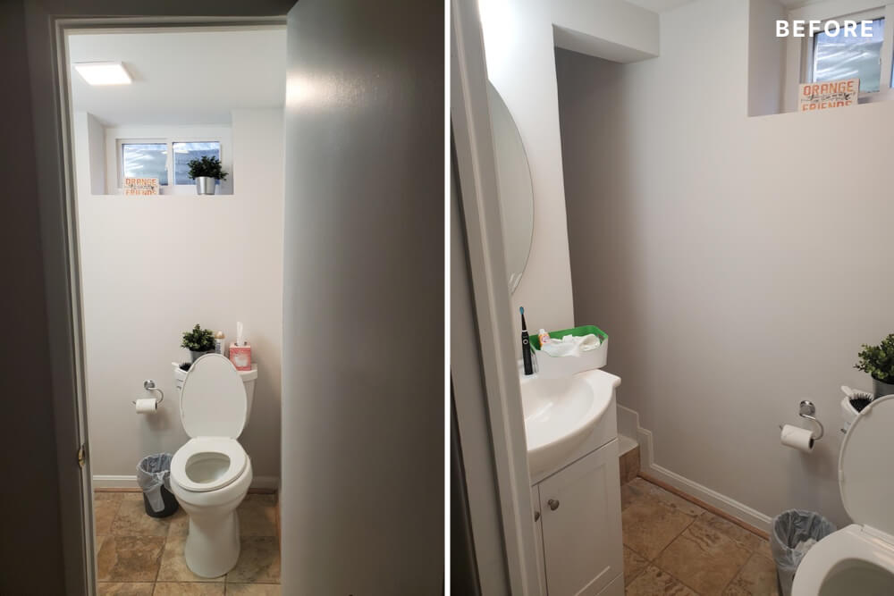 before bathroom