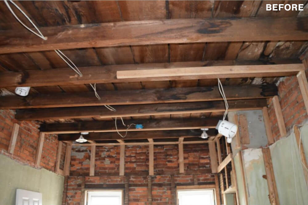 before third floor ceiling joists