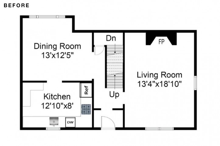floor plan before renovation