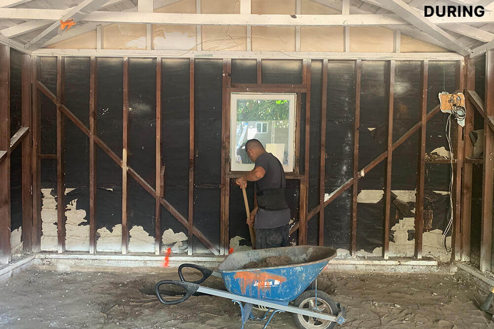 garage remodel during