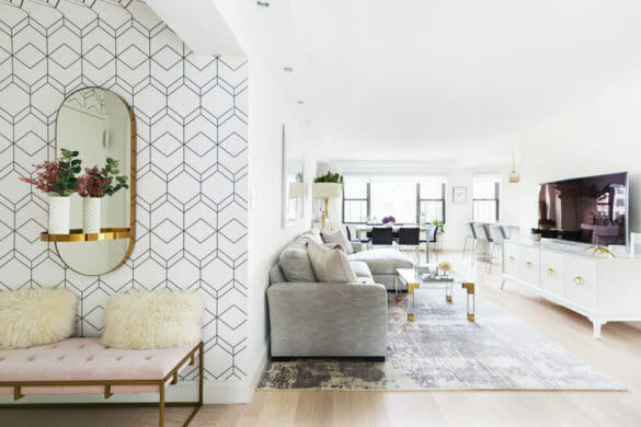 living room and entryway
