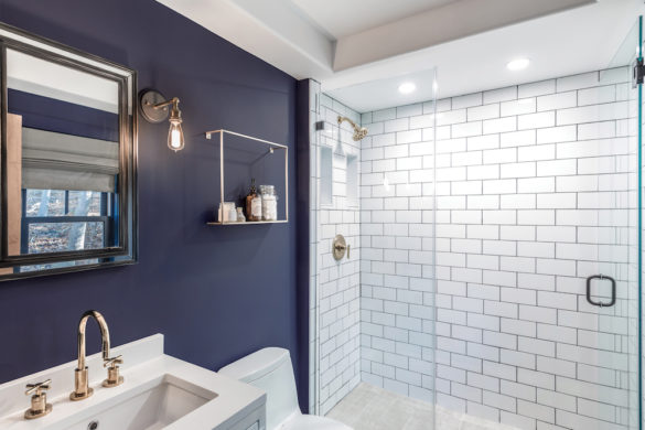 blue bathroom